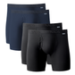 Four pairs of NADS men's underwear in black and navy on a white background