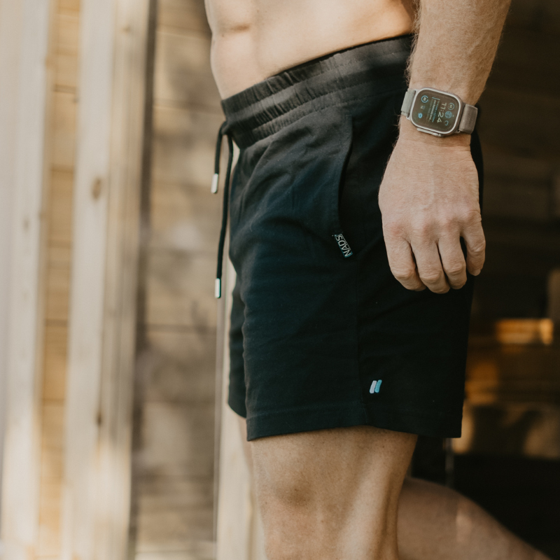 Up Close image of Black Nads Shorts