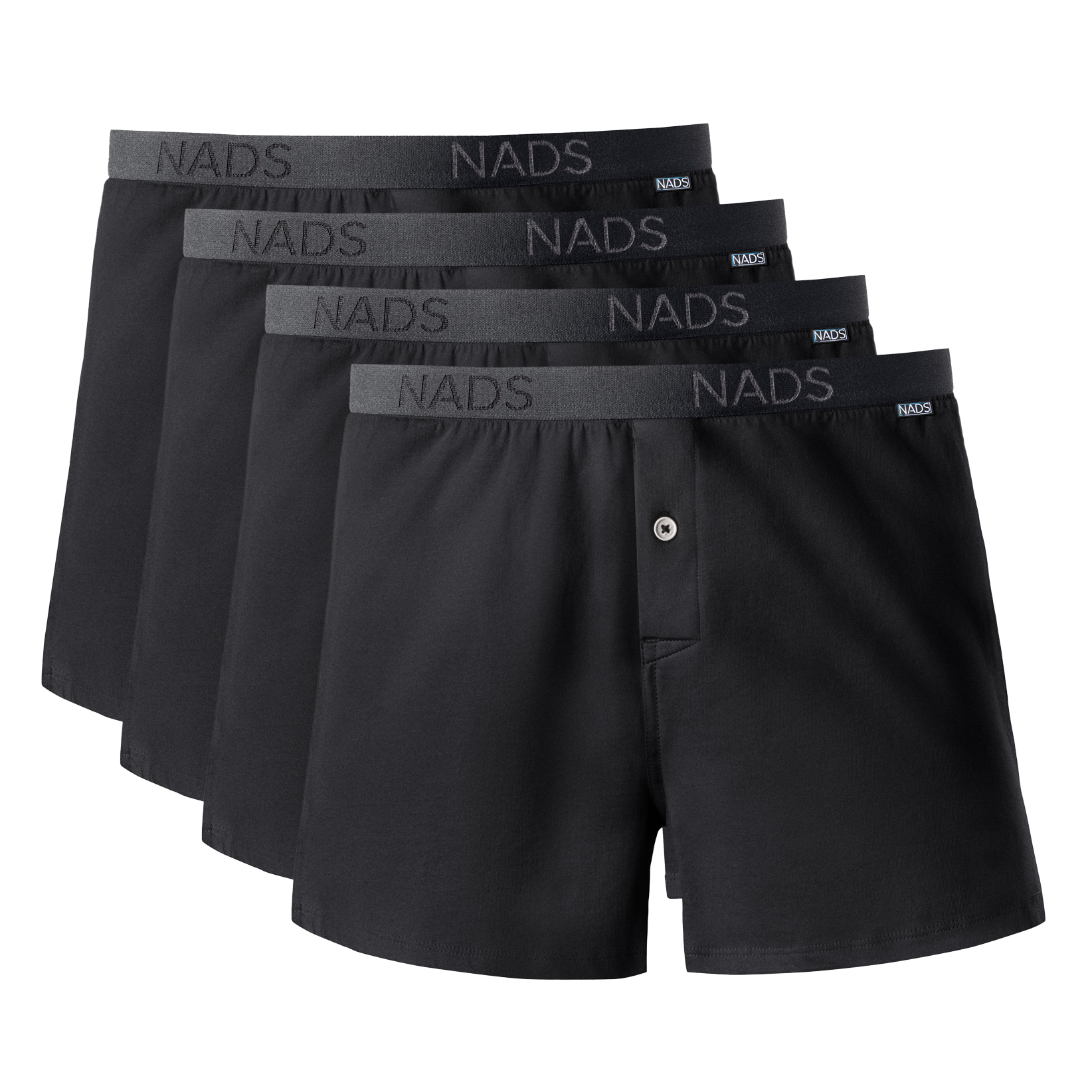 Organic Cotton Boxer 4 Pack: Black
