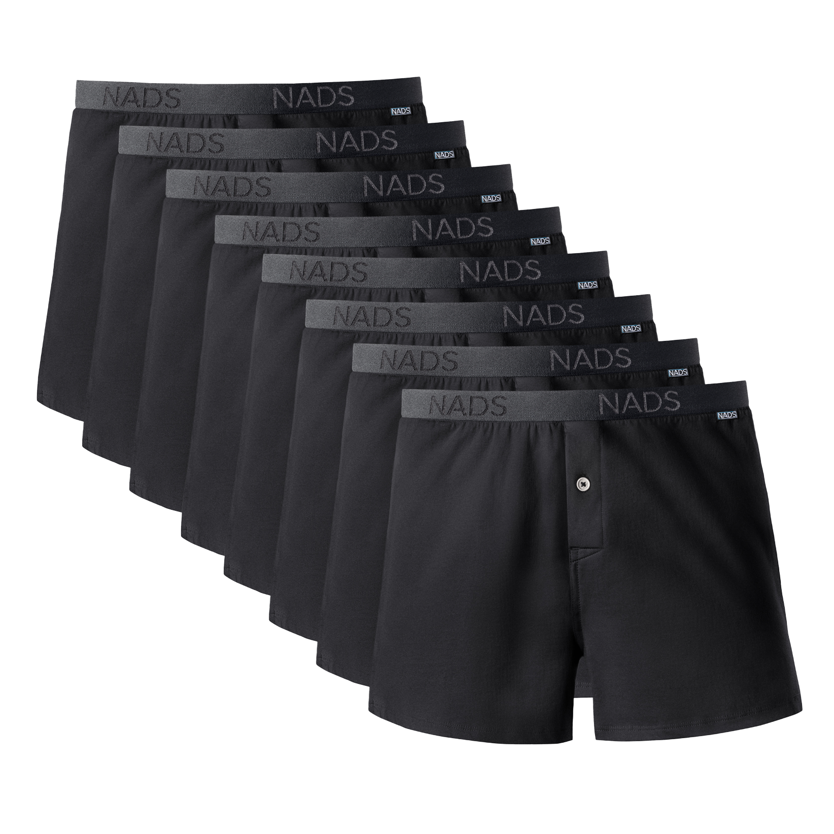Organic Cotton Boxer 8 Pack: Black