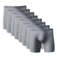 Eight pairs of gray NADS boxer briefs on a white background