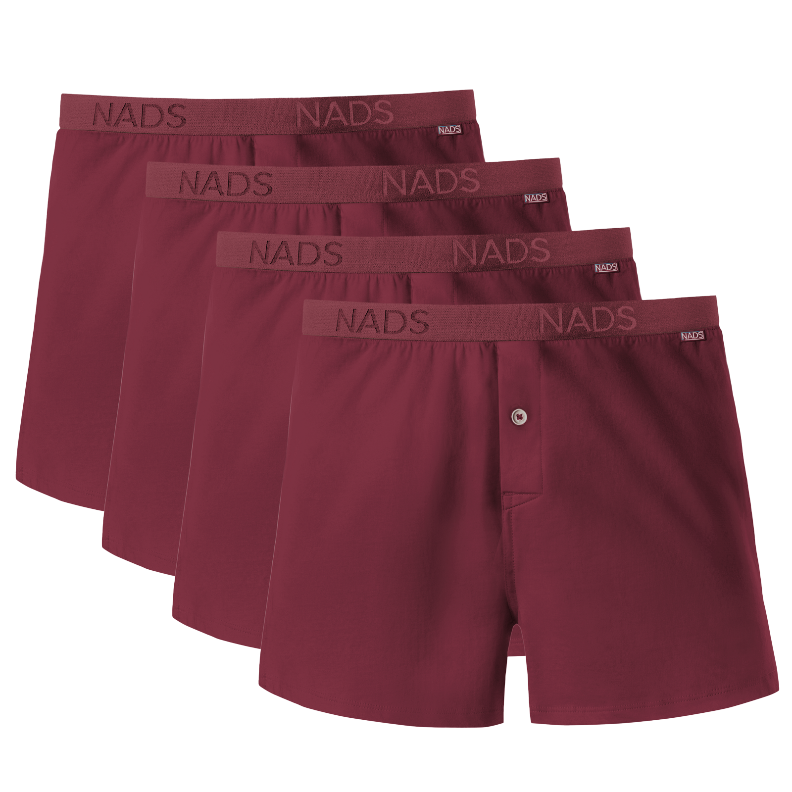 Organic Cotton Boxer 4 Pack: Maroon