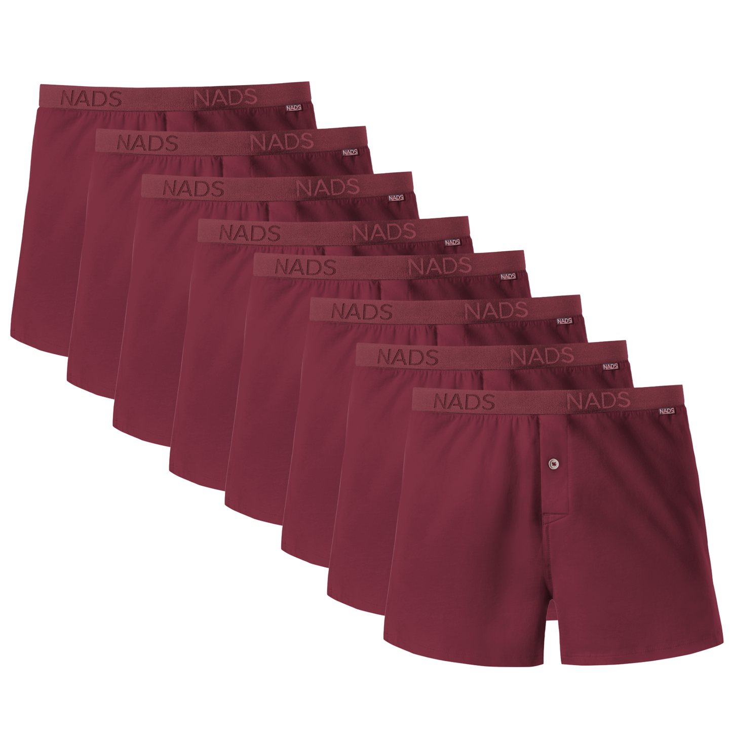 Organic Cotton Boxer 8 Pack: Maroon