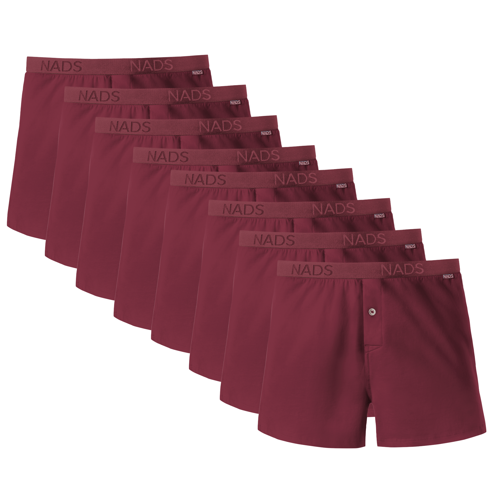 Organic Cotton Boxer 8 Pack: Maroon