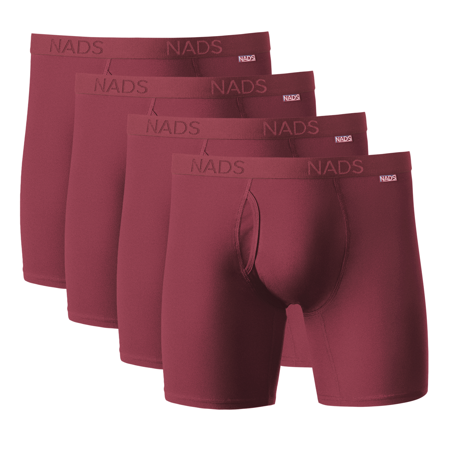Organic Cotton Boxer Brief 4 Pack: Maroon