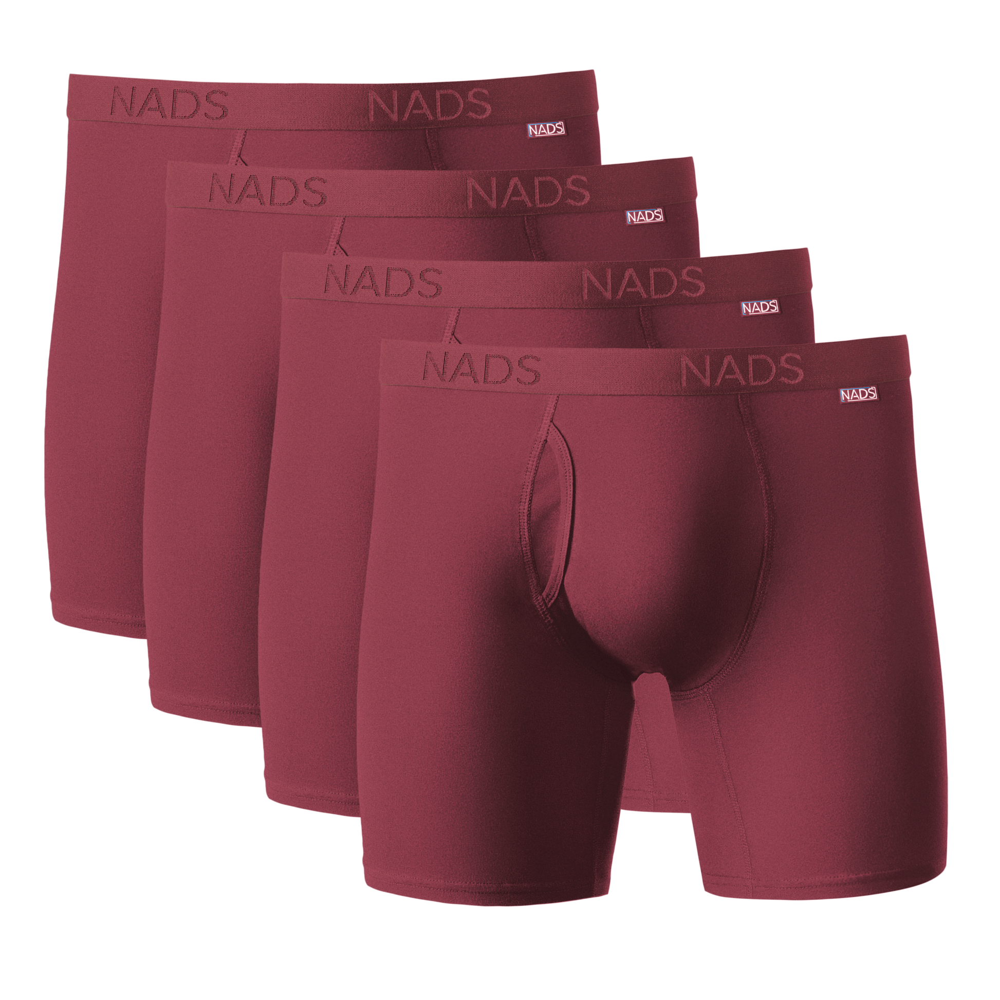 Organic Cotton Boxer Brief 4 Pack: Maroon