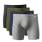 4 pack - Black, Green, Navy and Gray Boxer Briefs