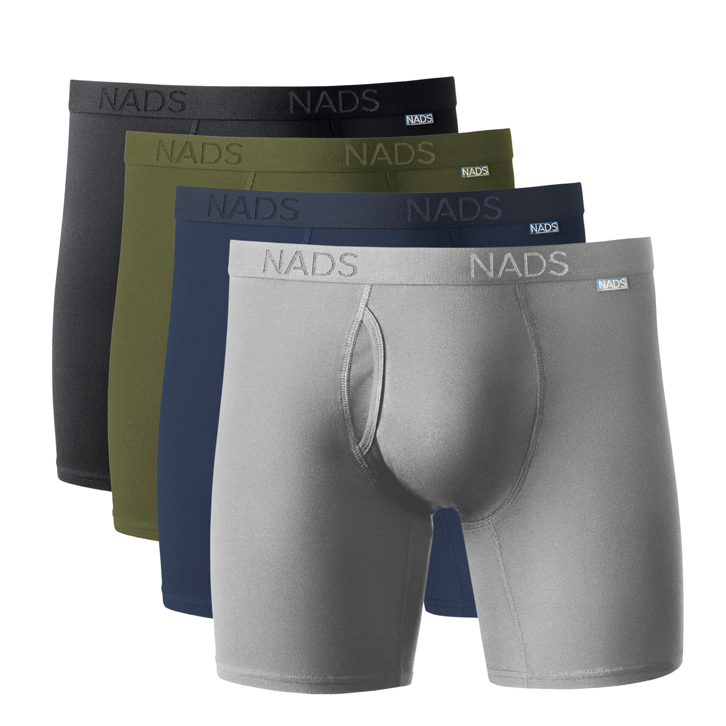 4 pack - Black, Green, Navy and Gray Boxer Briefs