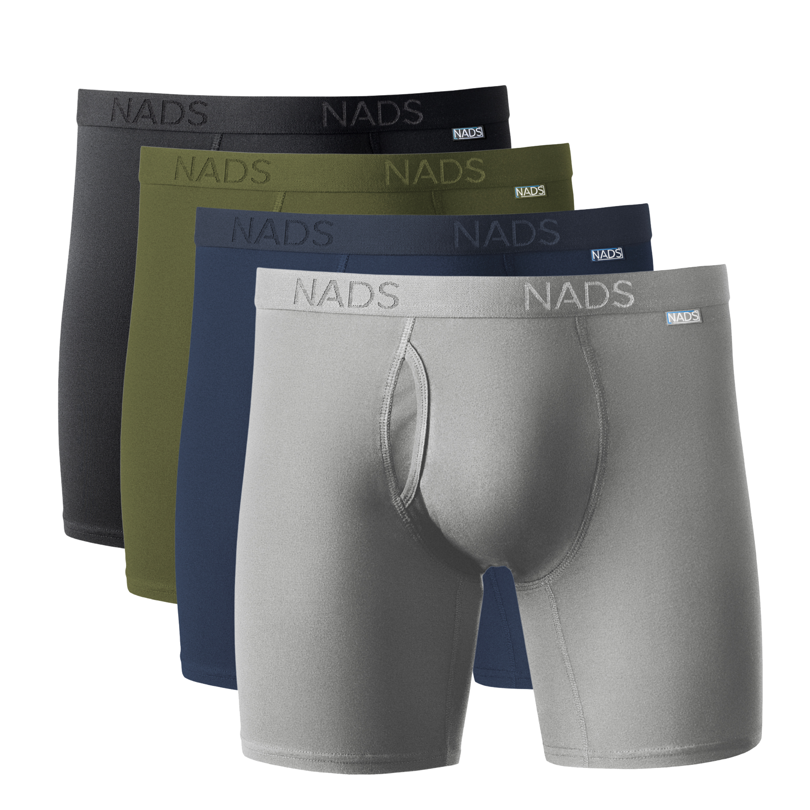4 pack - Black, Green, Navy and Gray Boxer Briefs