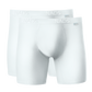 Organic Cotton Compression Boxer Brief 2 Pack: White