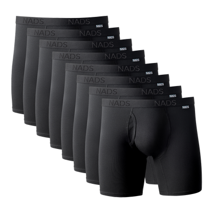 Organic Cotton Boxer Brief 8 Pack: Black