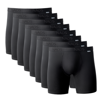 No-Fly Zone Organic Boxer Brief 8 Pack: Black