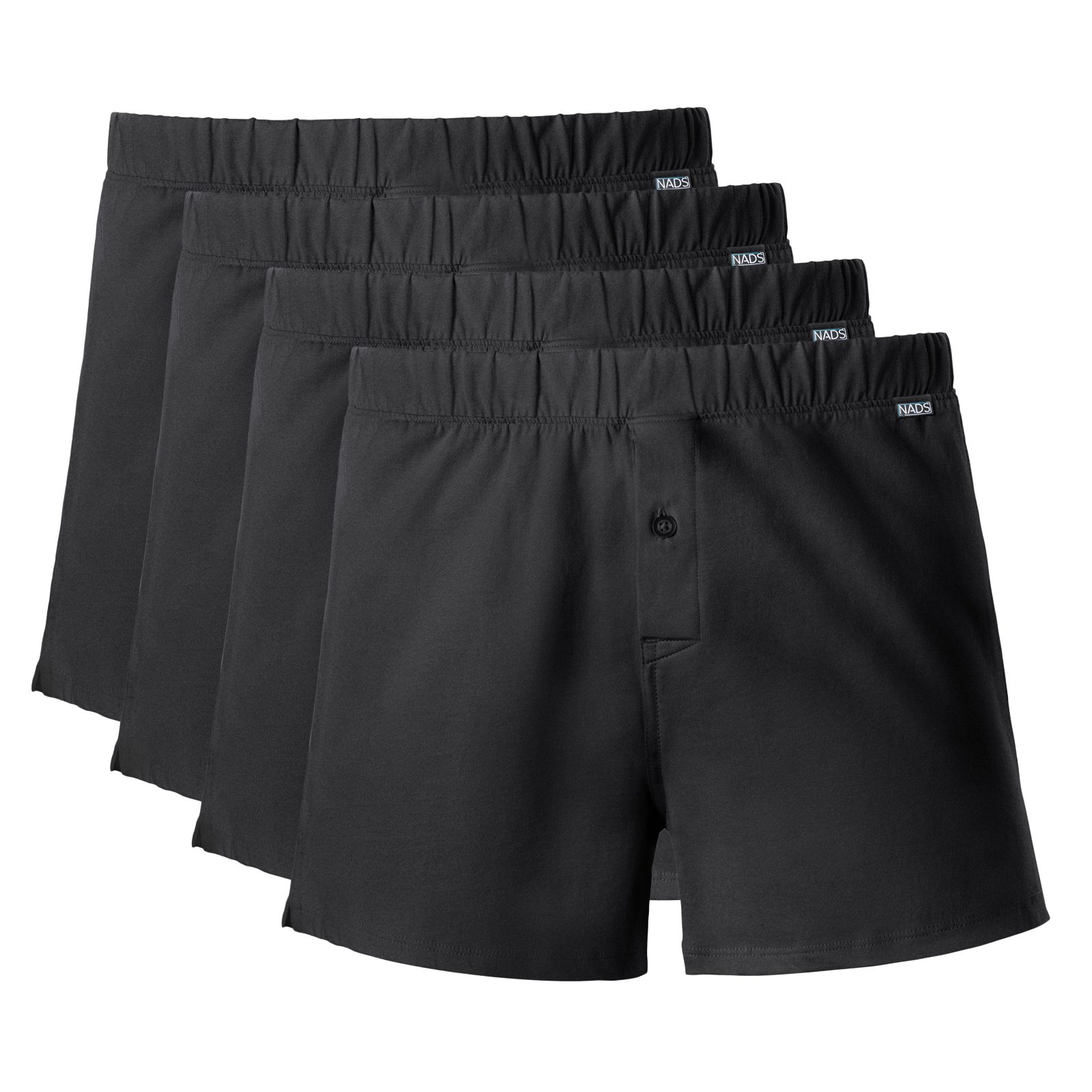 Organic Cotton BALL-NATURAL Boxer 4 Pack: Black