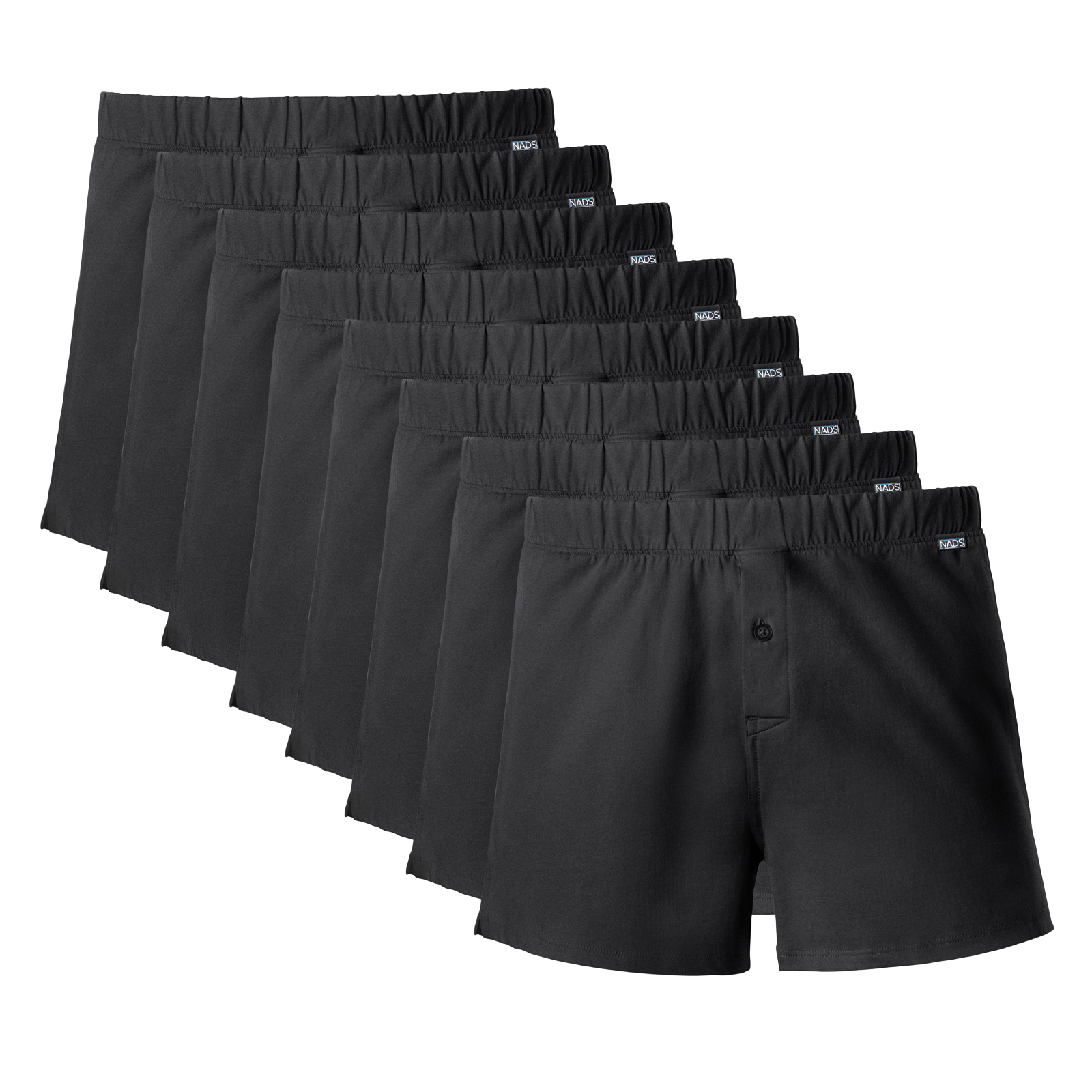 Organic Cotton BALL-NATURAL Boxer 8 Pack: Black